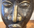 BENIN - Tête de reine en bronze portant 