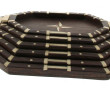 6 plateaux gigognes en bois exotique et 