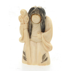 Acteur de kabuki à tête tournante en ivo