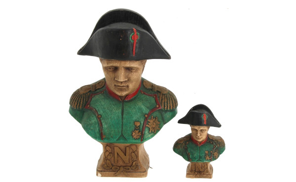 Buste de Napoléon en trompe-l'œil de boi