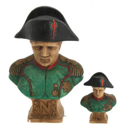 Buste de Napoléon en trompe-l'œil de boi