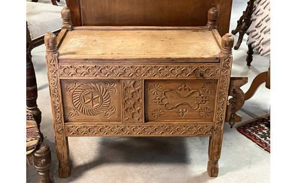 Coffre de mariage afghan, panneau de faç