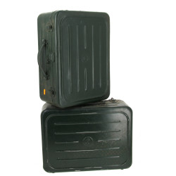 2 valises de marin en métal (vertes)