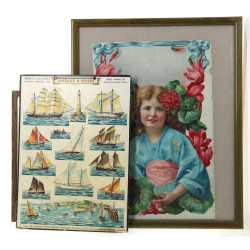 Lot de 3 chromolithographies dont 2 enca