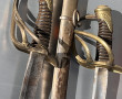 2 sabres fin XIXe lames courbes 89 cm. U