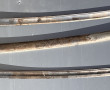 2 sabres fin XIXe lames courbes 89 cm. U
