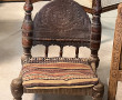 Fauteuil bas afghan avec coussin kilim