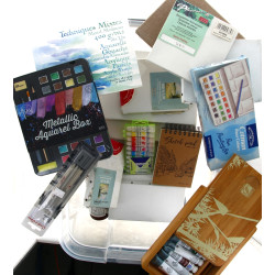 Matériel de peintre aquarelliste (caisse