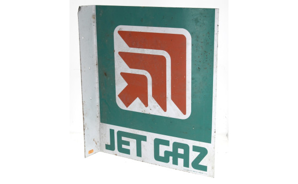 JET GAZ - Plaque émaillée double face, 1