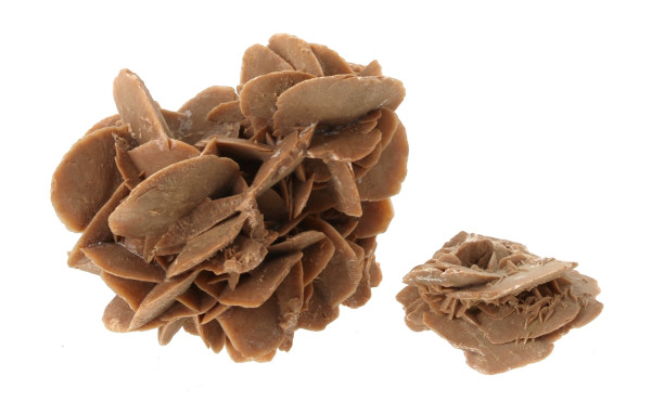 Rose des sables, L 18 cm env., plus une 