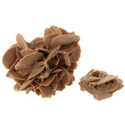 Rose des sables, L 18 cm env., plus une 