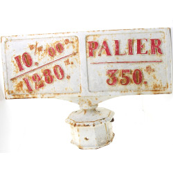 CHEMIN DE FER - Borne en fonte avec des 