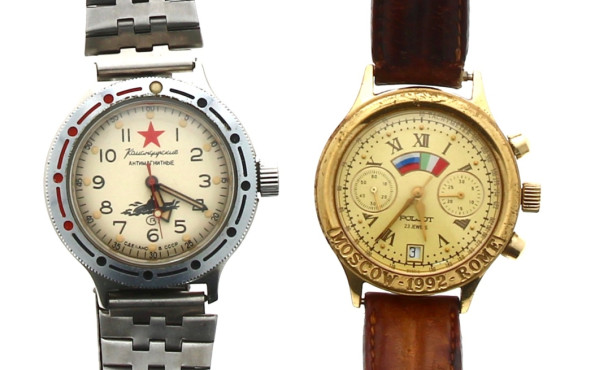 Deux montres rapportées d'URSS (montre d