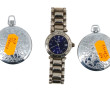 Lot de 3 montres: une montre bracelet fo