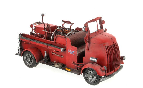 Camion de pompiers en tôle L. 45 x H. 2