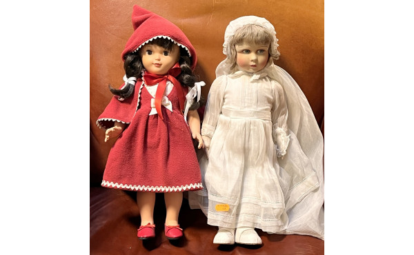 Poupée de chiffon ancienne habillée en c