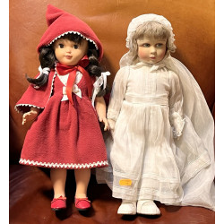 Poupée de chiffon ancienne habillée en c