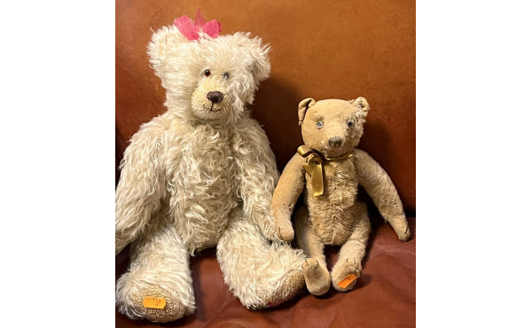 2 ours en peluche: un petit ours ancien 