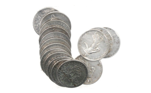 Lot de 16 pièces de 5 F Semeuse 1960-197