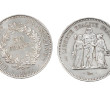 2 pièces de 50 F argent "1977"