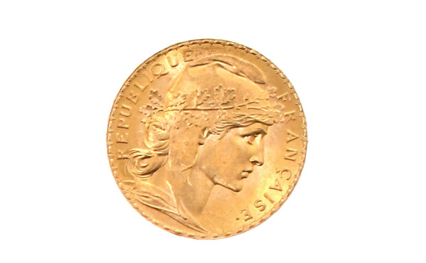 Pièce de 20 f or au Coq et Marianne