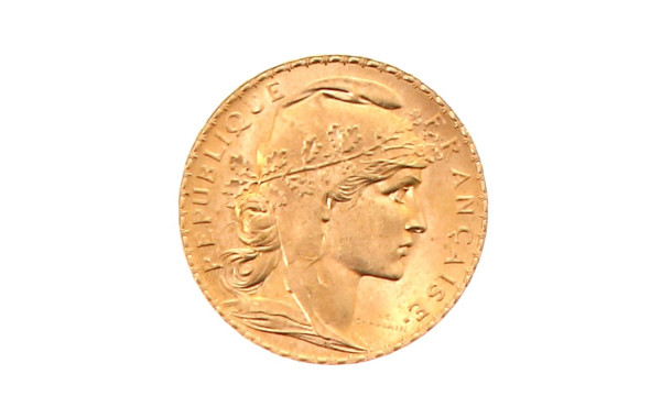 Pièce de 20 f or au Coq et Marianne