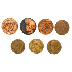 Ugo CARREGA (1935-2014) - Lot de 7 médai