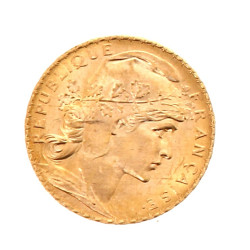 Pièce de 20 f or au Coq et Marianne