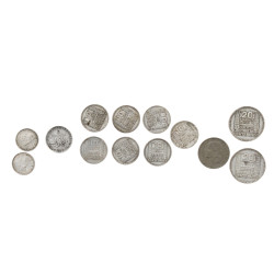 Lot comprenant 7 pièces de 10 F Turin (1