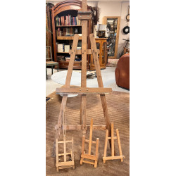Chevalet de peintre en pin + 3 petits ch