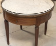 Table basse style bouillote plateau marb
