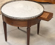 Table basse style bouillote plateau marb