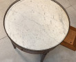 Table basse style bouillote plateau marb