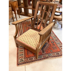 Fauteuil en placage style Maurice, dossi