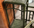 Lot de 3 petits meubles en rotin vert : 