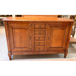 Petit buffet en bois fruitier à belle pa