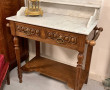 Table de toilette ancienne, plateau marb