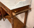 Table de toilette ancienne, plateau marb