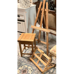Petit tabouret de peintre + chevalet en 