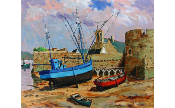 Robert Le RHUN (1936-2006) "Thonier à C