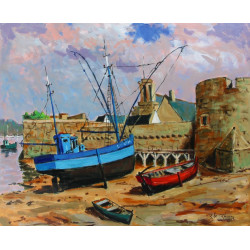 Robert Le RHUN (1936-2006) "Thonier à C