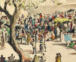 Gustave HERVIGO (1896-1993) "Marché afri
