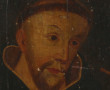 "Portrait de moine", huile sur panneau, 