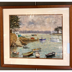 Robert Le RHUN (1936-2006) "Sainte Marin