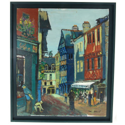 Alain GRAVIE (Xxè-Xxè) "Vue de Quimper",