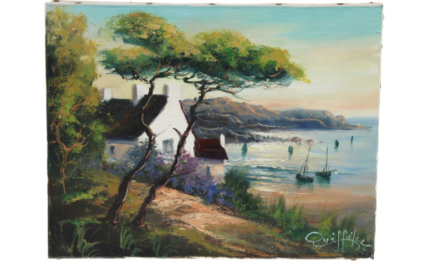 QUEFFELEC (Xxème) "Marine en Bretagne", 