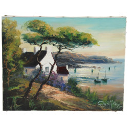 QUEFFELEC (Xxème) "Marine en Bretagne", 