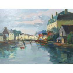 Maurice NEVEU (Xxème) "Vue de Quimper", 
