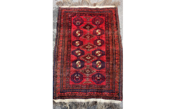 Tapis de tribu en laine points noués 14