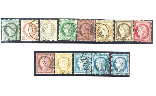 FRANCE - Série de 13 TP oblitérés du 50 